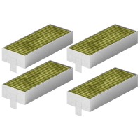 Aktivkohlefilter 4er Set - passend für 9001421821 9001563858 / Siemens Stud