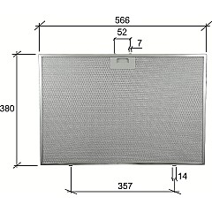 Ikea Metaalfilter 488000302744 565x380x8mm van Alapure MFR46