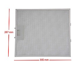 Alapure Metaalfilter geschikt voor AEG 4055250429 304x267x9mm