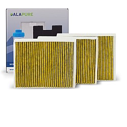 Alapure CleanAir Plus Koolstoffilter geschikt voor Neff 17004039 / Z52JXB1X6 (3 St.)​​​​​​​
