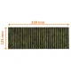 Koolstoffilter voor Bora CleanAir Filterset BAKFS / BHU / BIU / BFIU / GP4