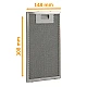 Alapure Metaalfilter geschikt voor Novy 563-8045 / 6830020 308x148mm Alapure Metaalfilter geschikt voor Novy 563-8045 / 6830020 308x148mm