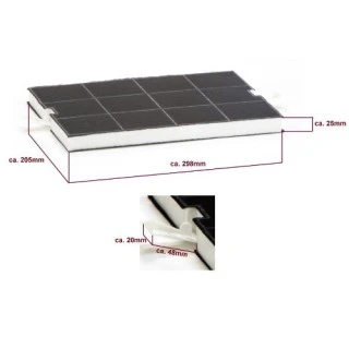 Siemens LZ54051 Filtro A Carbone Attivo Originale Per Cappe Bosch, Siemens, Neff, Gaggenau - Sostituto Per Modelli DHZ5160, Z5114X0 E Più