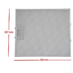 Alapure Metaalfilter geschikt voor Ikea 480122102168 306x267x9mm