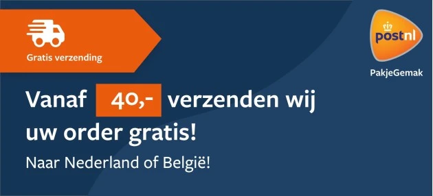 Gratis verzending vanaf €40,-