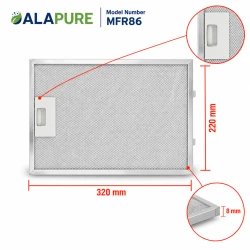 Alapure Metaalfilter geschikt voor Balay 362380 / 00362380 320x220mm