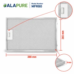 Alapure Metaalfilter geschikt voor Constructa 742967 / 00742967 388x265x8mm