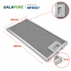 Alapure Metaalfilter geschikt voor Novy 563-8045 / 6830020 308x148mm