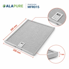 Alapure Metaalfilter geschikt voor Electrolux 4055110128 300x250x7mm