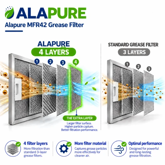 Alapure Metaalfilter geschikt voor Pelgrim 46219 247x327x8mm