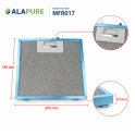 Alapure Metaalfilter geschikt voor Falmec 190x204x9,5mm 101080134