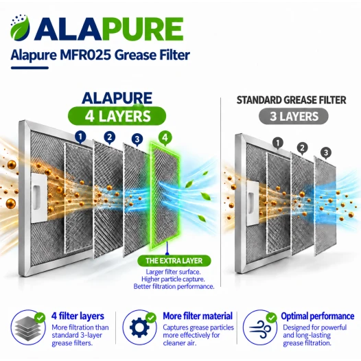 Alapure Metaalfilter geschikt voor Rosieres 49025738 / 91943665 298x238