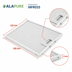 Alapure Metaalfilter geschikt voor Zanussi 4055468278 298x238mm