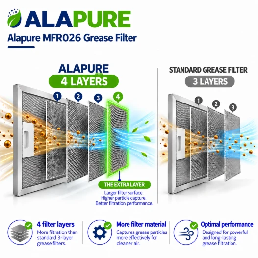 Alapure Metaalfilter geschikt voor AEG 4055073441 205x273mm