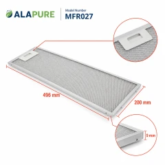 Alapure Metaalfilter geschikt voor Inventum 40600900029 200x496x9mm
