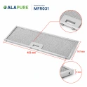Alapure Metaalfilter geschikt voor Elica 452x148x14mm GF02VC