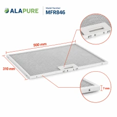 Alapure Metaalfilter geschikt voor Constructa 432785 / 00432785 310x500x7mm