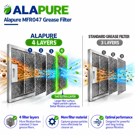 Alapure Metaalfilter geschikt voor Novy 315x230mm 506-8030