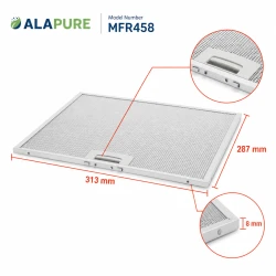Alapure Metaalfilter geschikt voor Bosch 672373 / 00672373 313x287x8mm