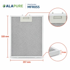 Alapure Metaalfilter geschikt voor Atag 18831 / 88017203 318x258x8mm