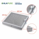 Alapure Metaalfilter geschikt voor Novy 563-8010A / 906109 / 247x247mm