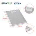 Alapure Metaalfilter geschikt voor Siemens 363095 / 00363095 320x280x8mm
