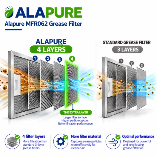 Alapure Metaalfilter geschikt voor Junker 11022474 482x192x8mm