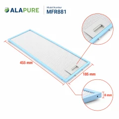 Alapure Metaalfilter geschikt voor Electrolux 4055241147 455x185x8mm