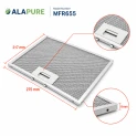 Alapure Metaalfilter geschikt voor Scholtes 481248058332 275x217x8mm