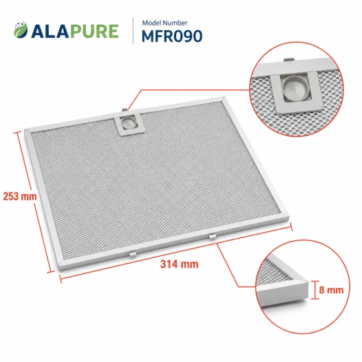 Alapure Metaalfilter geschikt voor Mepamsa 133.0261.220 253x314mm