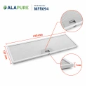 Alapure Metaalfilter geschikt voor Zanker 50286534008 137x410mm (2St.)