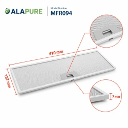 Alapure Metaalfilter geschikt voor Electrolux 50286534008 137x410mm (2St.)
