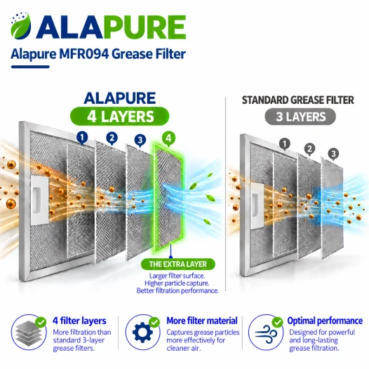 Alapure Metaalfilter geschikt voor Zanker 50286534008 137x410mm (2St.)