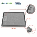 Alapure Metaalfilter geschikt voor Whirlpool 481248048083 215x268x8mm