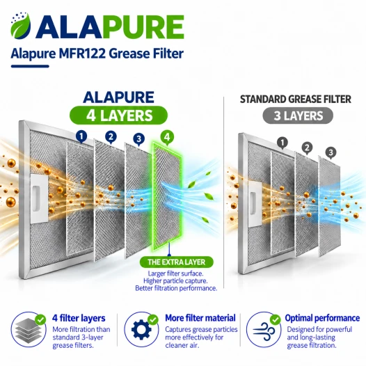 Alapure Metaalfilter geschikt voor Pelgrim 127036 320x258x8mm