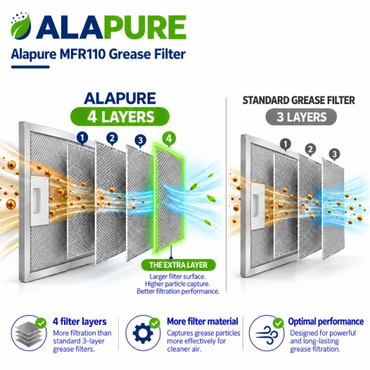 Alapure Metaalfilter geschikt voor Turboair GRI0124745A 360x270mm