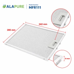 Alapure Metaalfilter geschikt voor AEG 80877665 342x285x8mm