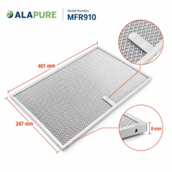 Alapure Metaalfilter geschikt voor Novy 563-8040 401x247mm
