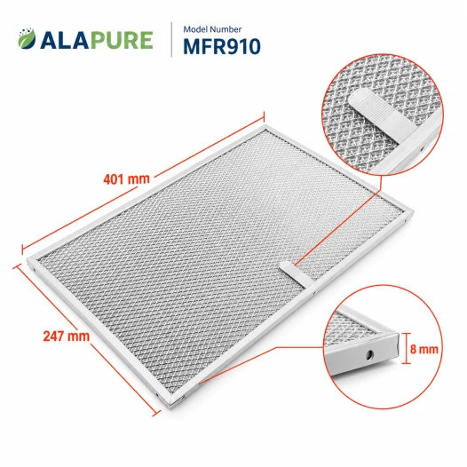 Alapure Metaalfilter geschikt voor Novy 563-8040 401x247mm