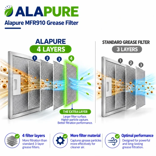 Alapure Metaalfilter geschikt voor Novy 563-8040 401x247mm