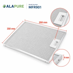 Alapure Metaalfilter geschikt voor Whirlpool 482000099468 / 350x350mm