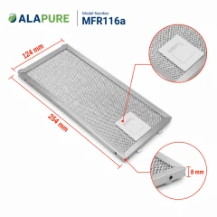 Alapure Metaalfilter geschikt voor Franke 133.0377.820 254x124mm
