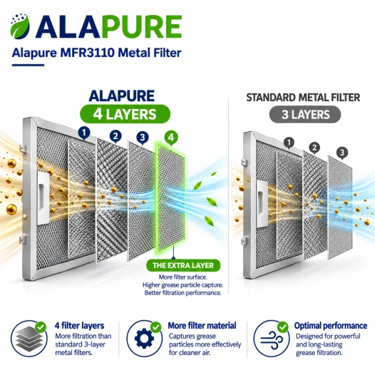 Alapure Metaalfilter geschikt voor Vorwerk 353110 / 00353110 310x250