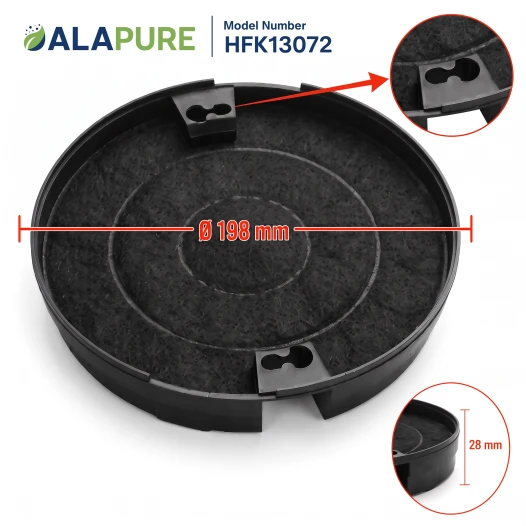 Alapure Koolstoffilter geschikt voor Bauknecht AMC912 / 484000008572