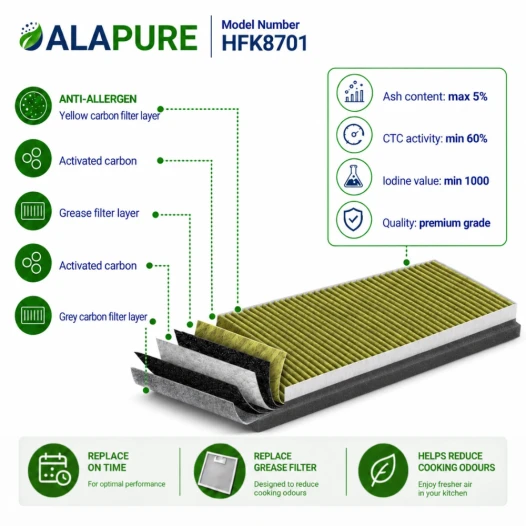 Alapure CleanAir Plus Koolstoffilter geschikt voor Viva 11041790