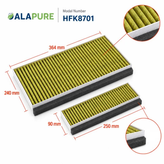 Alapure CleanAir Plus Koolstoffilter geschikt voor Viva 11041790