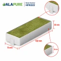 Alapure CleanAir Koolstoffilter geschikt voor Constructa 17007505 / 17004796 / 17006669 / CZ9VRCR0