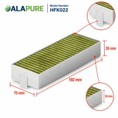 Alapure CleanAir Koolstoffilter geschikt voor Siemens 17007505 / 17004796 / HZ9VRCR0