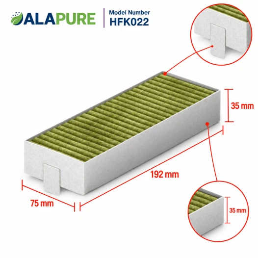 Alapure CleanAir Koolstoffilter geschikt voor Constructa 17007505 / 17004796 / 17006669 / CZ9VRCR0
