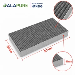 Alapure CleanAir Koolstoffilter geschikt voor Siemens 11018621 / AA210110 / LZ46810 / 11034172 / 11010506